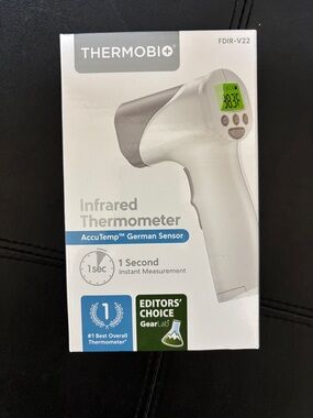 THERMOBIO Infrared Thermometer - White - New in Open Box